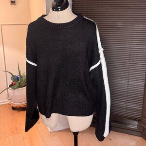 NWT Black and White Contrast Sweater